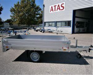 Plateau ridelle 256x150 cm - 1500 kg PTC - 1 essieu - Saris_0