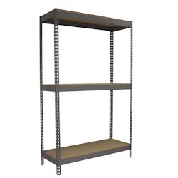 SimonRack Étagère Industrielle, 2000x1800x450 mm, 3 Niveaux en bois, Étagère Charge Lourde, Gris/Bois - Simonforte - métal 8435104976104_0