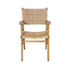 SIT Möbel Fauteuil | Teck tressé en rotin | naturel | L 59 x P 60 x H 84 cm - beige multi-matériau 02465-01_0