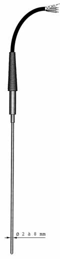 Sonde de résistivité - Platine PT100 - Précision élevée - Tube inox 3 mm x 100 mm - Classe de tolérance A_0