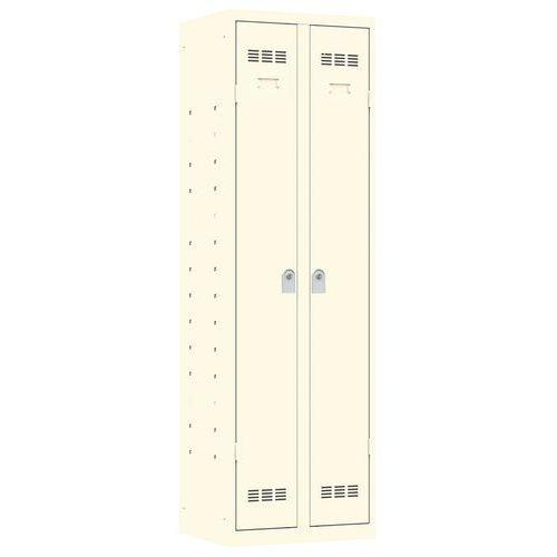 Vestiaire multiservices 2 portes serrure beige beige_0