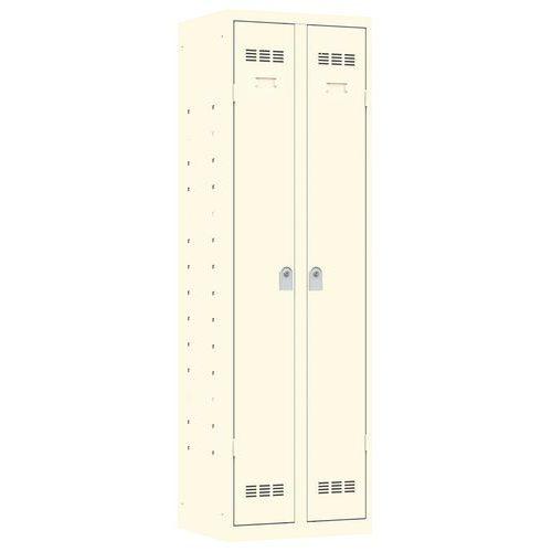 Vestiaire multiservices 2 portes serrure beige beige_0