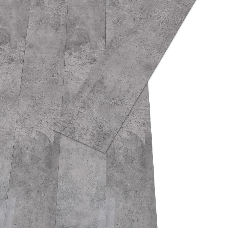 Vidaxl planches de plancher pvc non auto-adhésif 5,26 m²marron ciment 146567_0