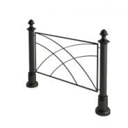 10.020 - Barrière urbaine Skala - Zano - acier au carbone avec potelets en fonte - design simple et attractif_0