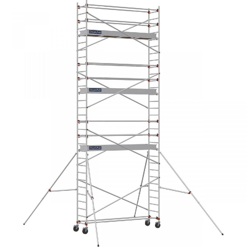 Échafaudage roulant aluminium AL 300 version standard - Hauteur de travail : 8,90 m - DUARIB - 613917_0