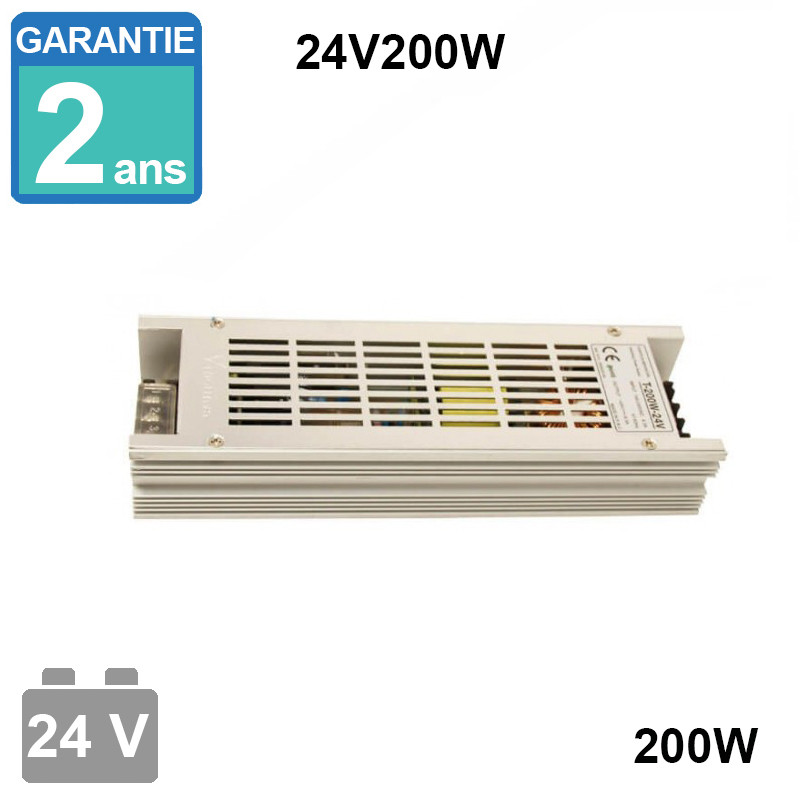 Alimentation 24v continu - 200w - 8.3a - ip20 - référence 24v200w_0