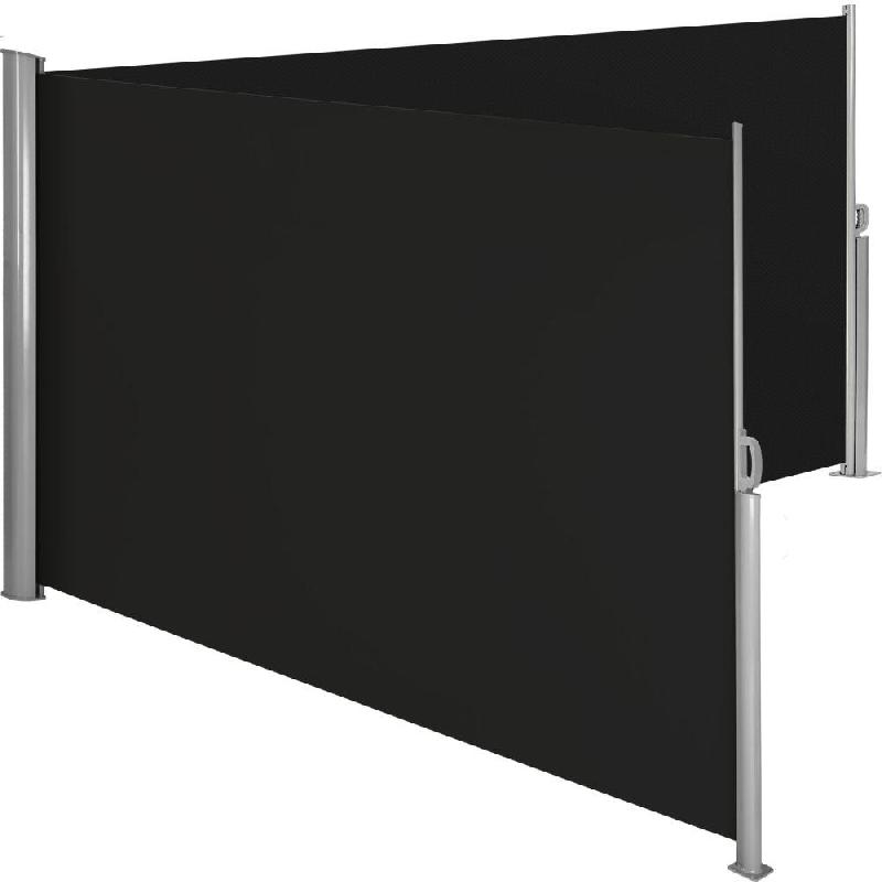 AUVENT STORE LATÉRAL BRISE-VUE PARAVENTRÉTRACTABLE DOUBLE NOIR 200 X 600 CM 2208137_0