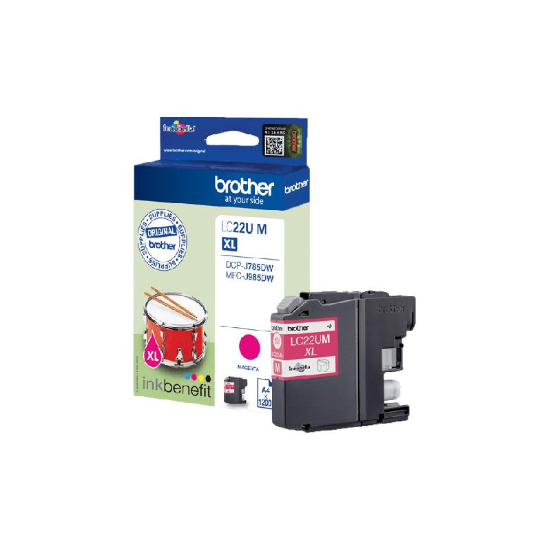 Brother LC22UM - XL - magenta - original - tinteiro - para DCP-J785DW, DCP-J785DWXL, MFC-J985DW, INKvestment Work Smart MFC-J985DW cartouche d'encre_0