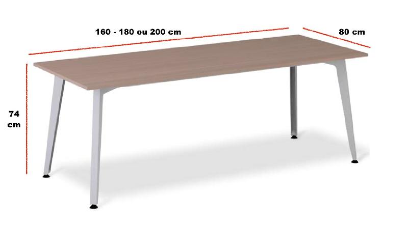 Bureau individuel Arky - 160, Blanc, Oui, Cerisier_1