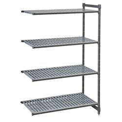 CAMBRO - CBA245472V4-580 - Etagère Add. Basics avec 4 étagères ventilées, 61 cm de prof. X 134 cm de longueur x 183 cm hauteur - Graphite brossé_0