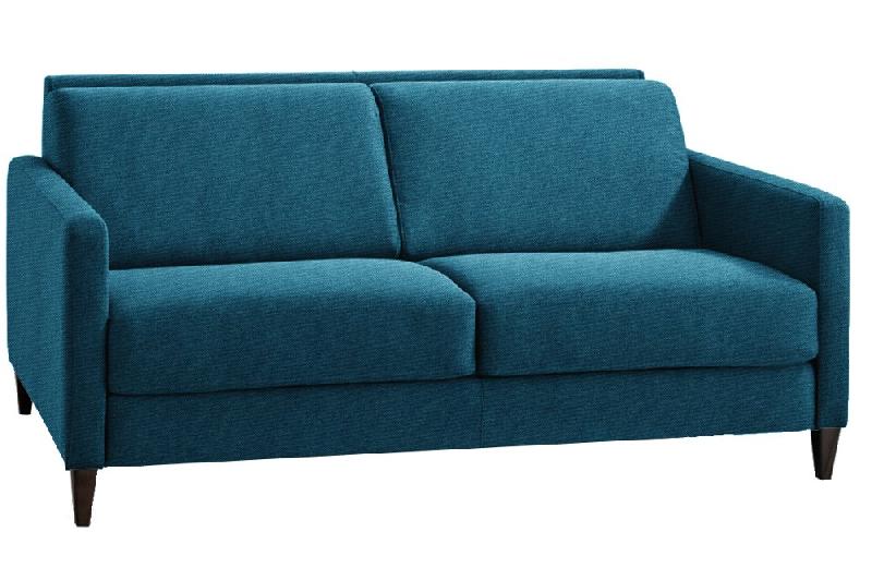 CANAPÉ CONVERTIBLE EXPRESS OSLO TWEED BLEU TURQUOISE COUCHAGE 140*197*16 CM SOMMIER LATTES RENATONISI_0