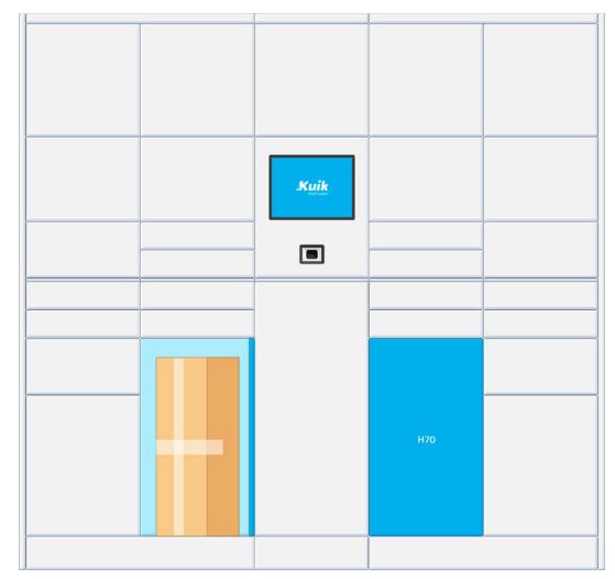 Casiers intelligents pour agences de transport - gestion de colis très grands - réf Porte H70_1