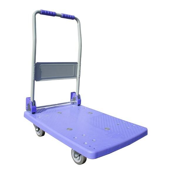 Chariot pliant à dossier rabattable - Charge 150 kg - Polypropylène - Poignée pliante - Rolléco_0