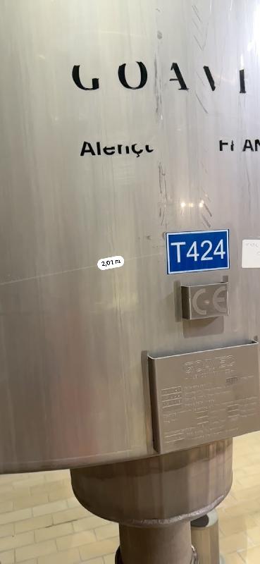 Cuve GOAVEC 12000 L - CUV372 avec boule de lavage, sondes niveau et isolation inox 304 L_0