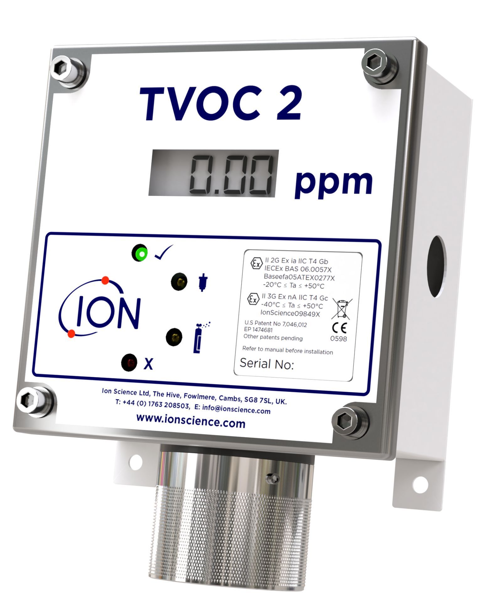 Détecteur PID fixe TVOC - Suivi des Composés Organiques Volatiles (COV) - Plages multiples jusqu'à 1000 ppm_0