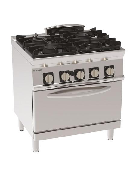 Fourneau 4 feux gaz sur four gaz  Référence: PFG8GG7_0