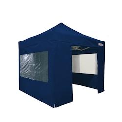 FRANCE BARNUMS Tente pliante PRO 3x3m pack fenêtres - 4 murs - ALU 45mm/polyester 380g Norme M2 - bleu - FRANCE-BARNUMS - bleu métal 1321F_0