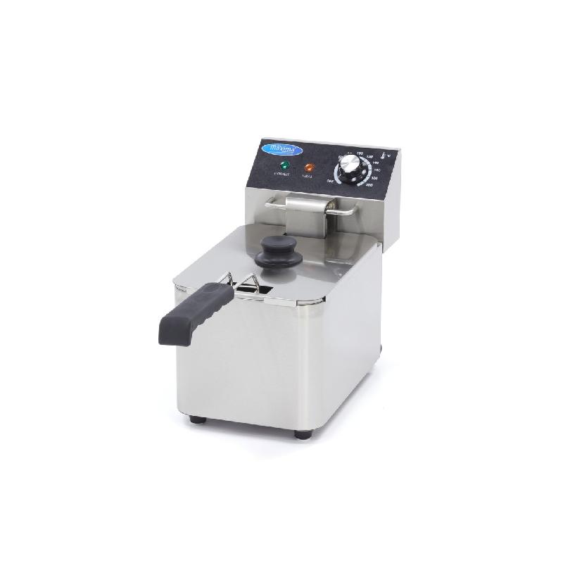 Friteuse professionnelle Maxima - 4 L - 1 panier - jusqu'à 0,8 kg de frites - Thermostat réglable 50-200°C_0