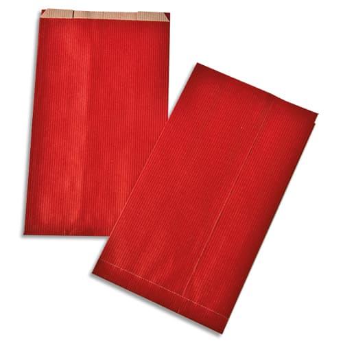 GPV - Boîte de 250 sachets soufflet rouge 240x410 en papier kraft 60 g_0