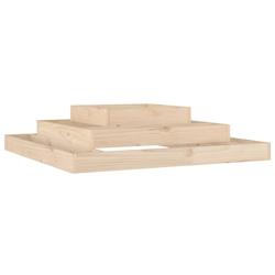 Helloshop26 - Jardinière bac lit surélevé plantes fleurs terrasse jardin 110 x 110 x 27 cm bois massif de pin marron 02_0037306 - 3000213832365_0
