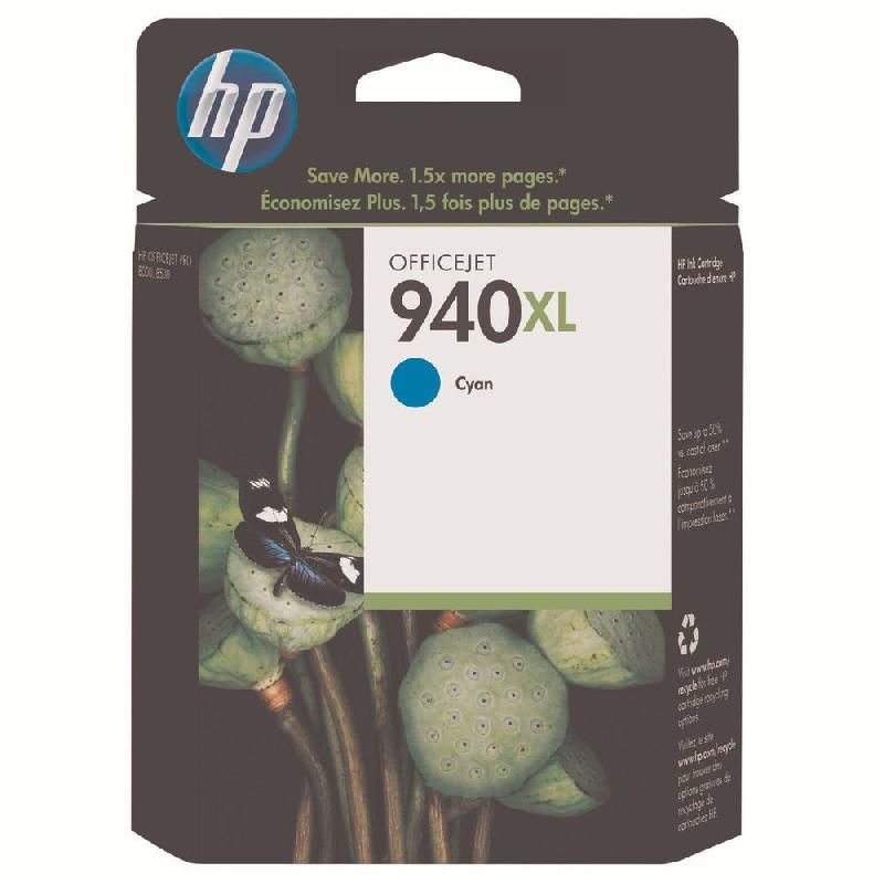 HEWLETT PACKARD CARTOUCHE D'ENCRE 940XL (C4907AE) - GRANDE CAPACITÉ - COULEUR: CYAN