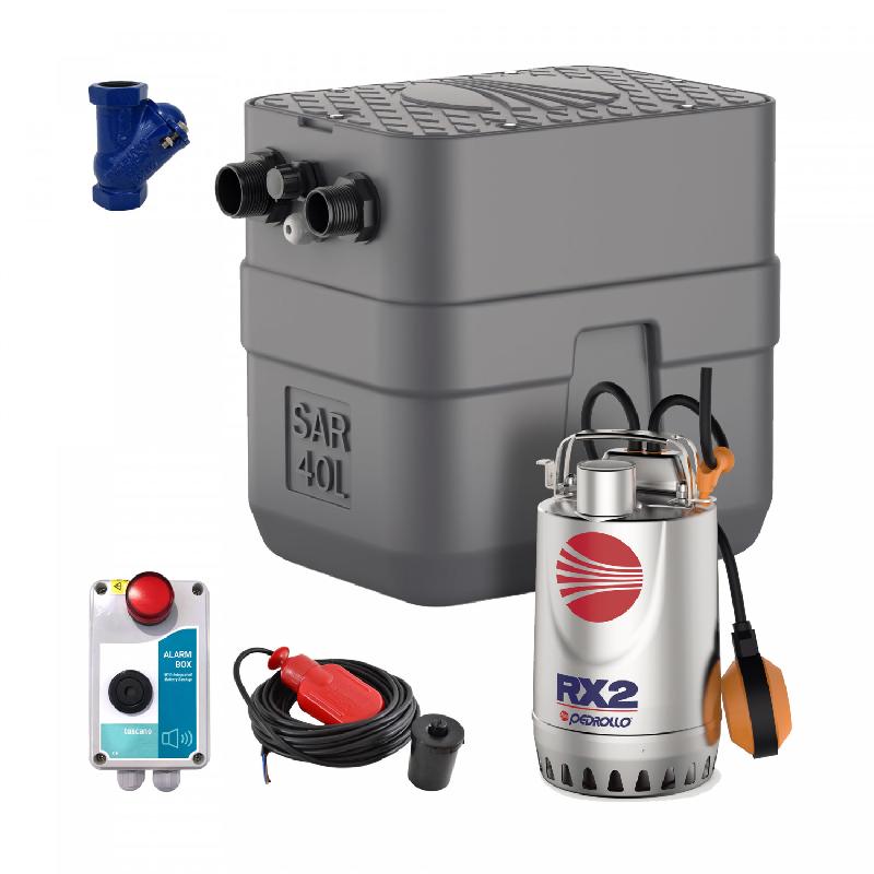 Kit Station De Relevage Pedrollo Sar 40l Rxm1 - Complet 220v 4.8 M3/h_0