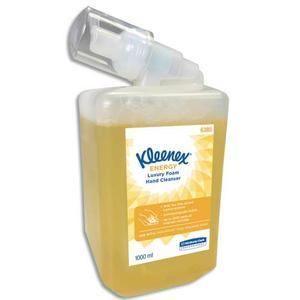 Kleenex cartouche d'1 litre de savon mousse luxury energy jaune parfum arbre à thé_0