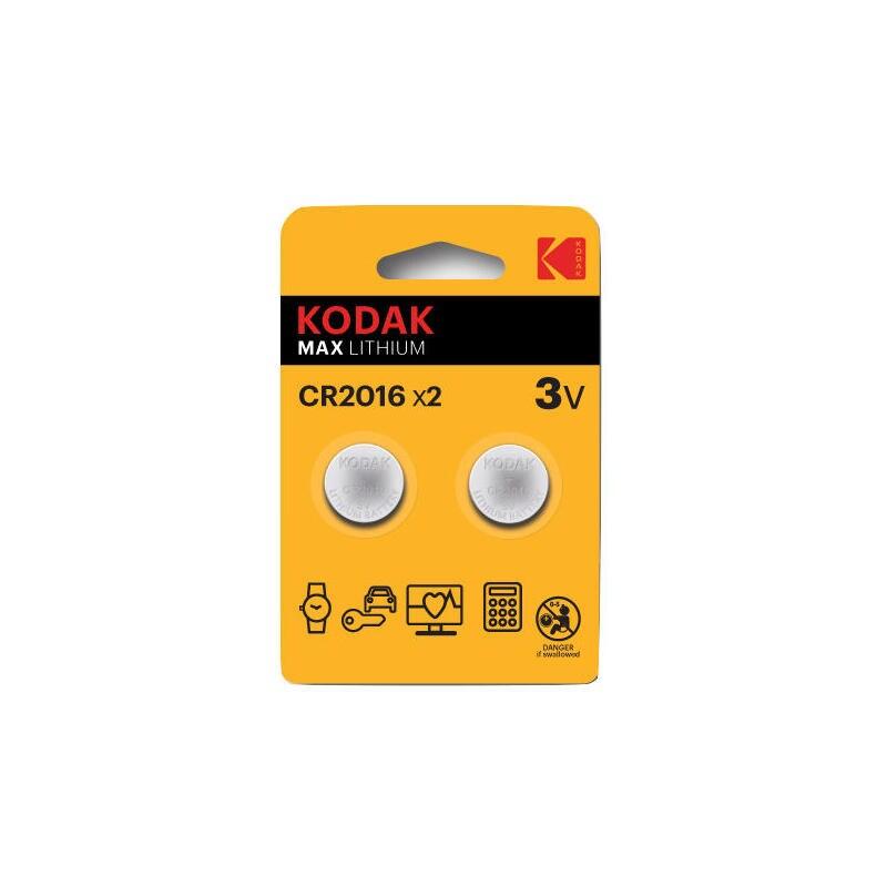 Kodak Blister Batteries Boton Litio Ultra Cr 2016 Blister 2 Batteries - KODAK-30417663_0