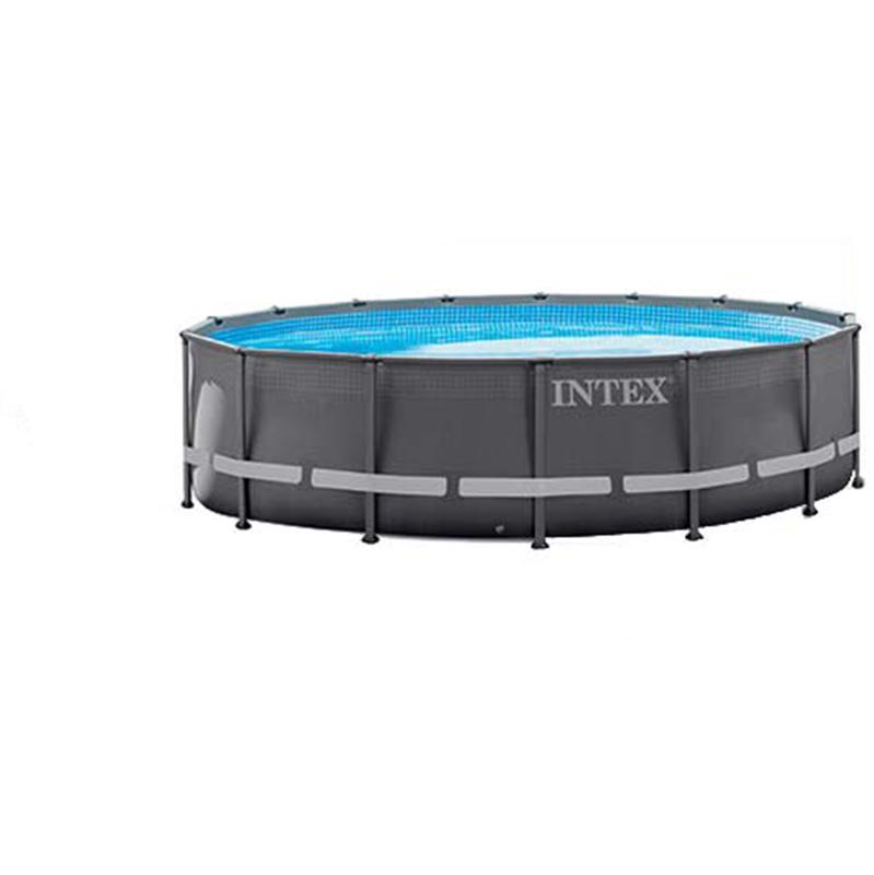 INTEX - PISCINE TUBULAIRE ULTRA XTR FRAME RONDE 5,49 X 1,32 M GRIS