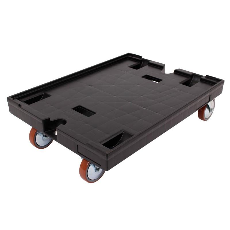 Plateau roulant porte-bacs 800 x 600 roues Desmopan_0
