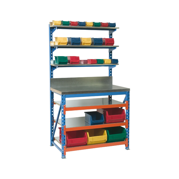 Poste de travail avec plateau en tôle galvanisée - réf. TTPCG310_0