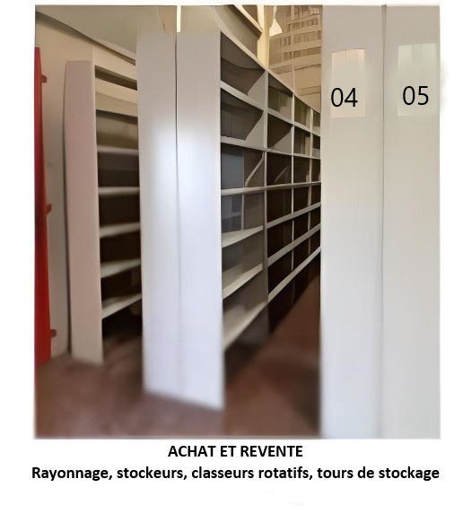Rayonnage d'occasion pour stockage - Hauteur 2.200mm - Largeur 1.000/1.200mm - Profondeur 390mm_0
