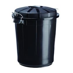 Rossignol - Poubelle de rue 70L BAZI GREEN - noir plastique 57611_0