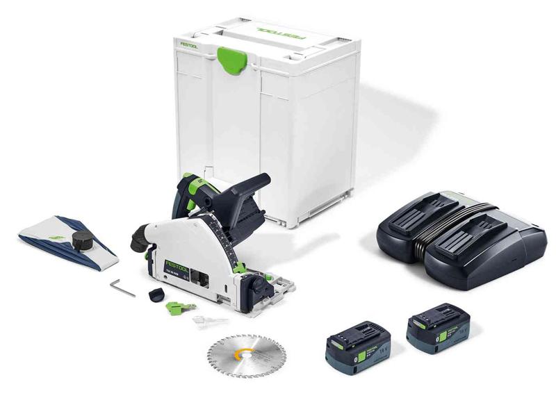 Scie circulaire plongeante 18v tsc 55 5,0 kebi-plus/xl + 2 batteries 5ah + chargeur + systainer sys³ - FESTOOL - 577342 - 826170_0