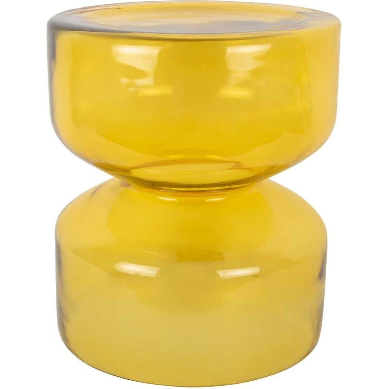 Table d'appoint en verre Doble jaune Leitmotiv - jaune 8714302771989_0