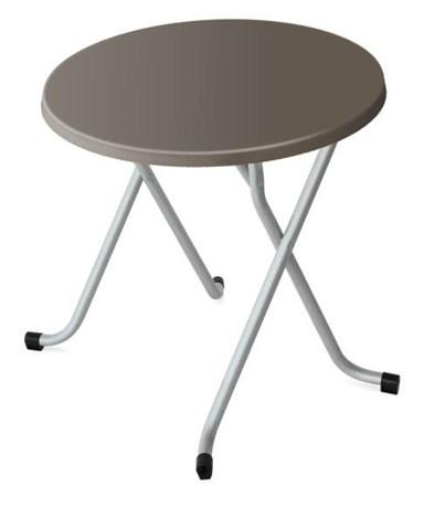 TABLE DE TERRASSE RONDE ALSACE TAUPE 60 CM