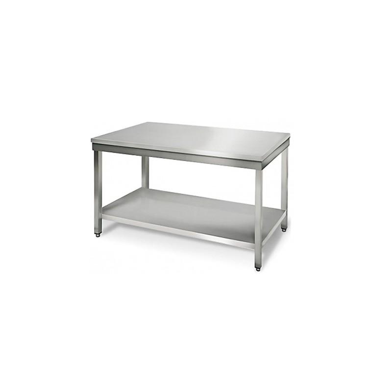 Table démontable centrale tout inox - 1000x700x850 mm - BUD-DCTCE107_0