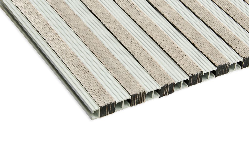 Tapis d'entrée technique réversible Esplanade 8500 - aluminium sur mesure pour trafic intense_0