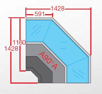 VITRINE RÉFRIGÉRÉE BOUCHERIE TRAITEUR ANGLE OUVERT 90°(OASI2/AA90)_0