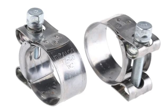 AUPROTEC Collier de Serrage à vis en acier inoxydable V2A W2 DIN 3017 choix 10 pièces 25-40 mm 