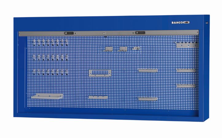 Armoire à rideau pour montage mural ou sur établi - crochets inclus - 1495CS18BLHK_0