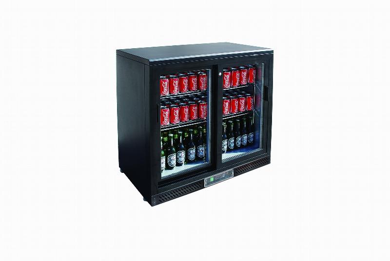 Arrière de bar réfrigère +0/+10°c avec 2 portes coulissantes vitrées - 208 litres - BBC208S_0