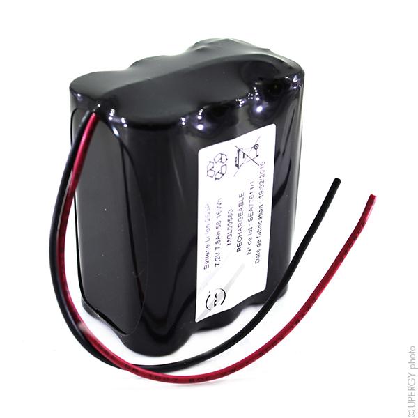 Batterie Li-Ion NX 6x 18650 2S3P ST2 - 7.2V 7.8Ah - avec fils_0