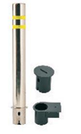 Borne amovible manuelle en inox - Modèle BAA - 168x600 mm - Faible profondeur de scellement_0