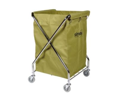 Chariot à linge pliable en acier inoxydable - h985 x l625 x p620 mm - 270l_0