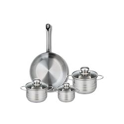 Ensemble de 1 Poêle de cuisson 28 cm et 3 faitouts 12, 14 et 16 cm Elo Profi Brillant - gris 3176239987058_0