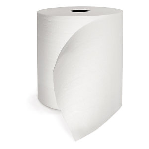 Lot de 12 rouleaux de papier essuie-tout 5400 feuilles 100 m/rouleau, Papier essuie main blanche pure ouate