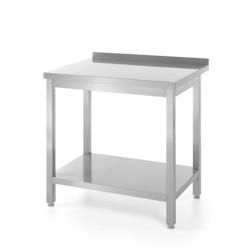 Hendi Table de travail Kitchen Line avec rebord et fond 800x600x850mm - 811450_0