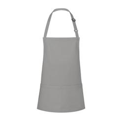 KARLOWSKY,Tablier bavette, court, avec poche, gris basalte, - gris 4040857041890_0