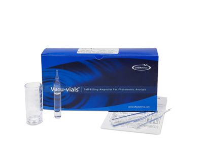 Kit d’analyse instrumentale des Phenols 0-8 ppm, type : Vacu-vials 30 ampoules, marque Chemetrics - Ref.: NCB006_0